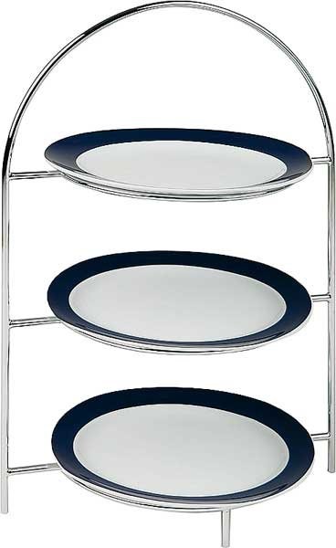 APS Stand ze Stali Chromowanej - na Trzy Talerze | 290x200x440 mm 220
