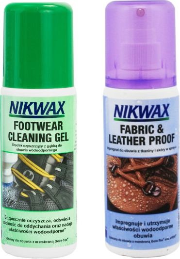 Nikwax Zestaw do pielęgnacji obuwia Footwear Cleaning Gel/Fabric & Leather Proof roz uniw