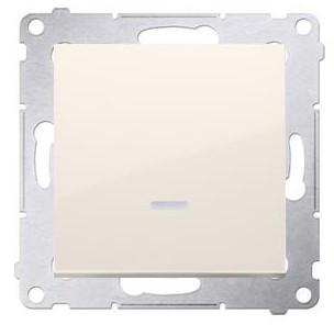 Kontakt Kontakt_Simon Łącznik jednobiegunowy z sygnalizacją załączenia LED (moduł) 10AX. 250V. szybkozłącza krem DW1ZL.01/41