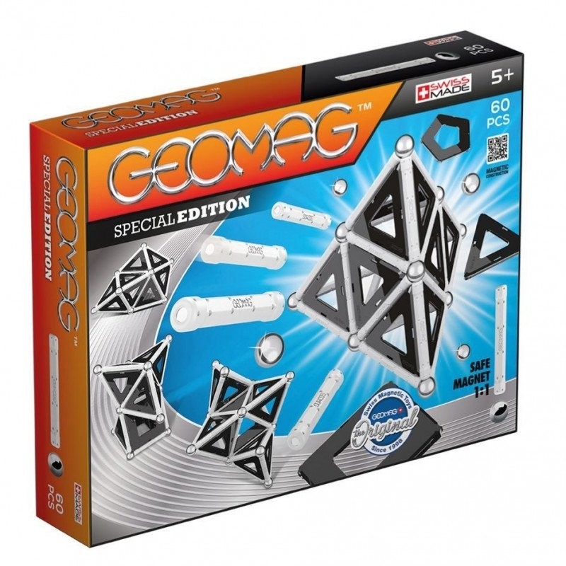 GeoMag Klocki magnetyczne SPECIAL EDITION CZARNY BIAŁY 60 elementów 1912838