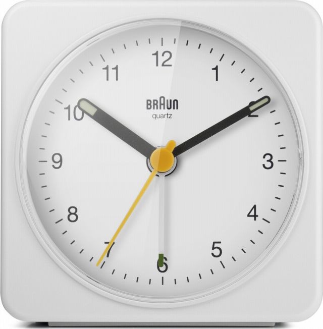 Braun BC 03 W budzik kwarcowy biały 67083 67083