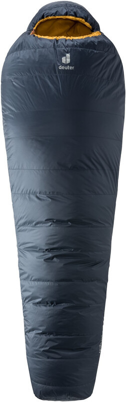 Deuter Astro 500 Sleeping Bag, niebieski/żółty Left Zipper 2021 Śpiwory puchowe