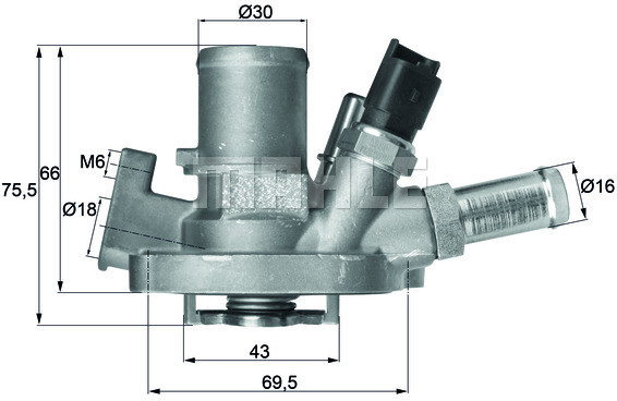 MAHLE TERMOSTAT MAHLE TI15180 ALFA ROMEO GIULIETTA MITO 1,4TB 10-/FIAT 500 BRAVO II PUNTO EVO 09 MAHLE TI 151 80