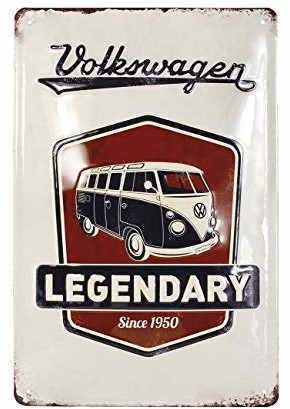 VW Collection by BRISA blaszana tabliczka z VW Bulli T1 motyw retro, 20x30 cm BB5003