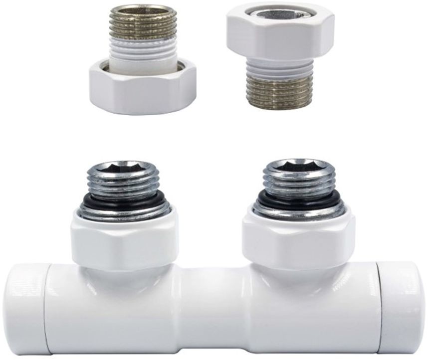 Varioterm Zawór Twins Odcinający ze złączką PEX/CU/GZ1/2 - biały instalacja 1/2 - GZ1/2 000M874A006(GZ1/2)