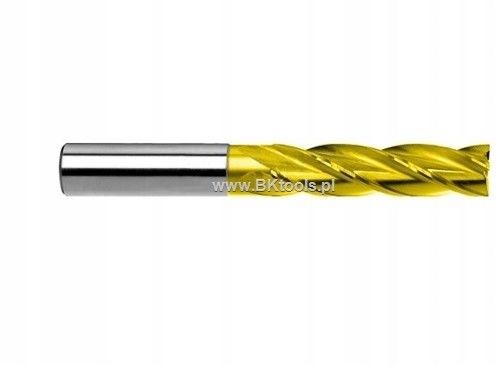 FENES Frez trzpieniowy 4-ostrzowy 12 mm DIN 844-A L-N HSS-E GOLDEN