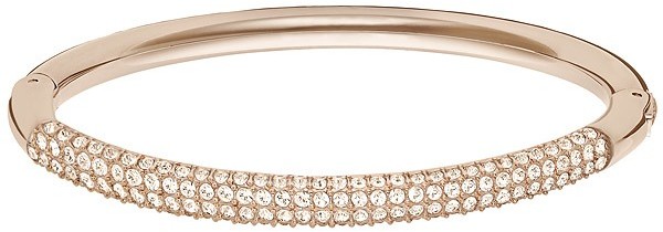 Swarovski Stone Mini Bangle Pink Rose gold-plated