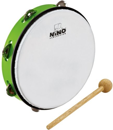 Nino Percussion nino24gg ABS Tamburyn z jingles 25,4 cm (10 cale) grasgruem NINO24GG