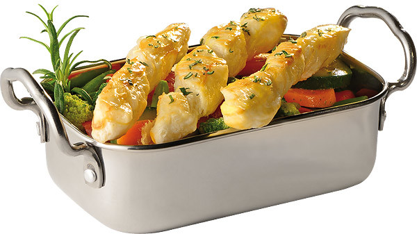 APS Mini brytfanna 145x95x65 mm, inox | Snack Holder 40660