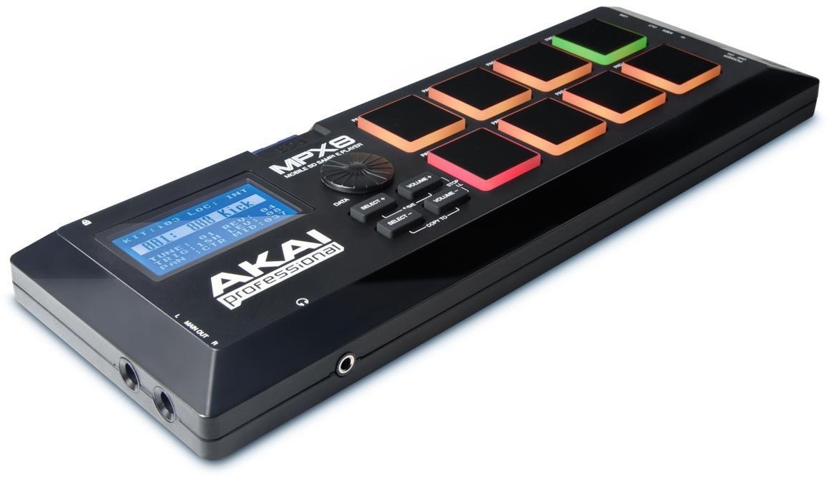Akai Professional MPX 8 - Mobilny sampler na kart SD + kurs domowe studio nagrań 86312