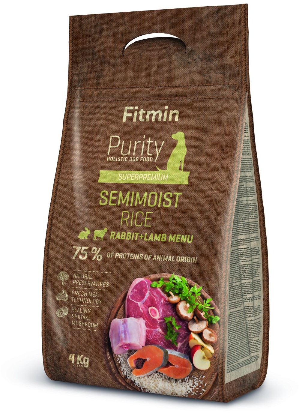 Fitmin Dog Purity Semimoist Rice, Rabbit & Lamb 4 kg