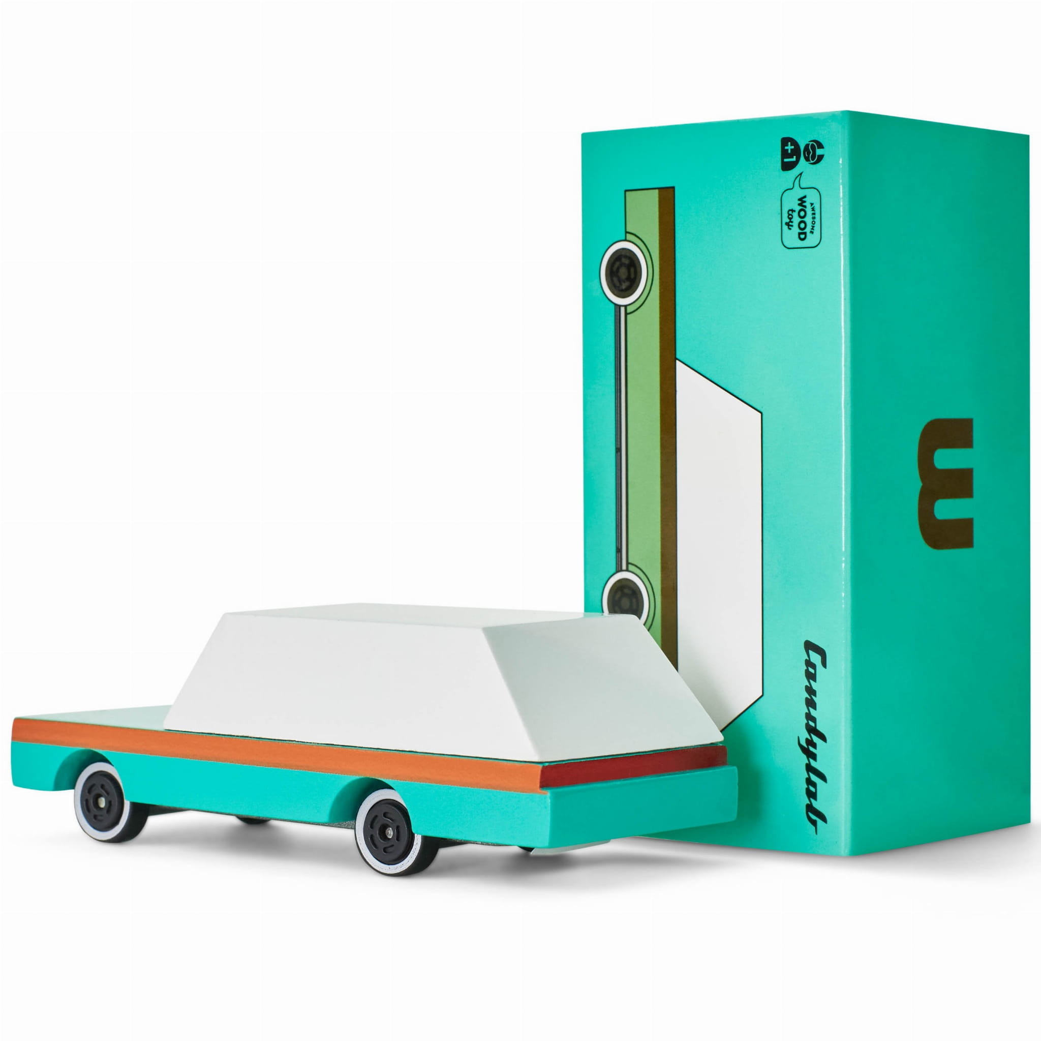 Candylab Toys Candylab Toys: drewniane autko Candycar (Teal Wagon)