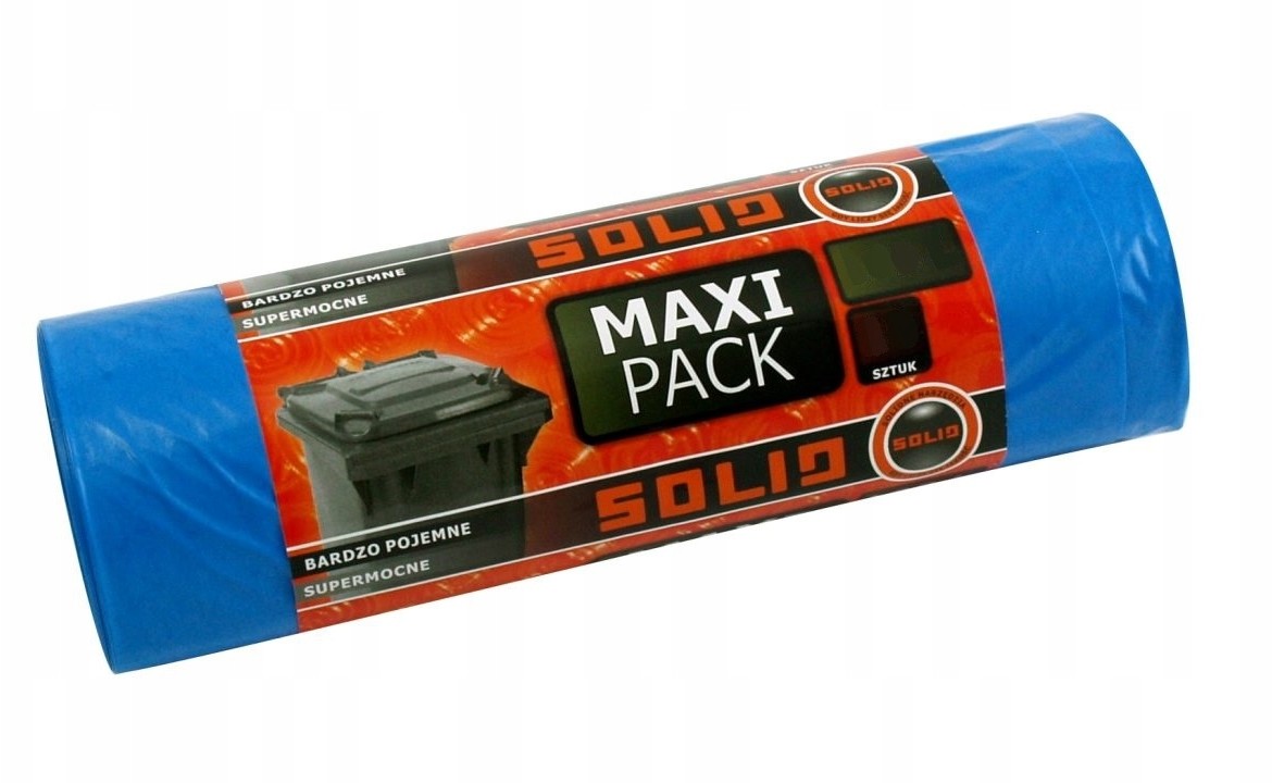 Worki Na Śmieci 120L 20szt. Maxi Pack Solid