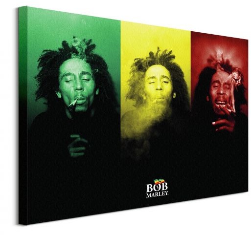Pyramid Posters Bob Marley Tricolour Smoke - obraz na płótnie WDC100602
