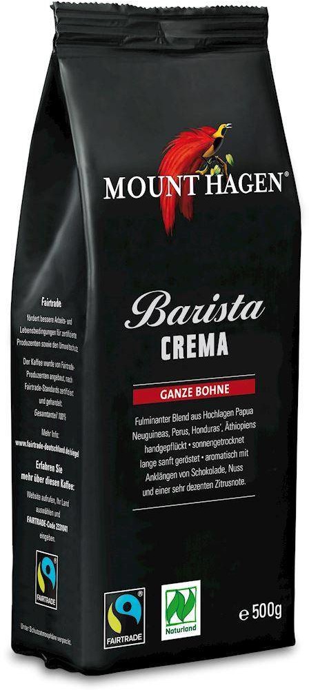 Mount Hagen (kawy) KAWA ZIARNISTA ARABICA 100 % BARISTA CREMA FAIR TRADE BIO 500 g -