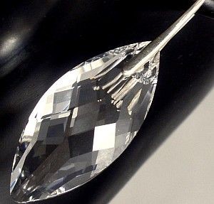 Swarovski Duże Kolczyki Crystal Navette 30Mm