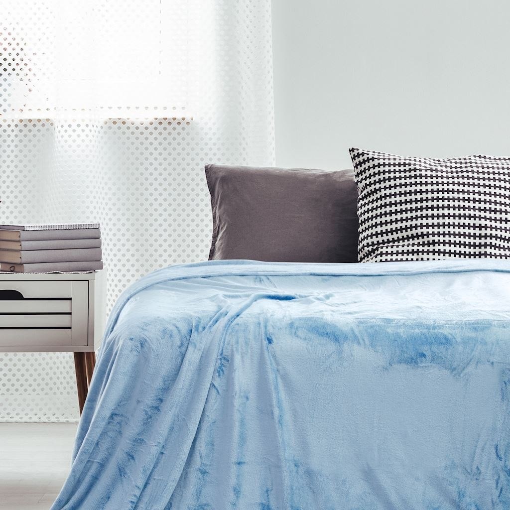 DecoKing Koc z mikrofibry 200x220 BLA/MIC/WHI/200