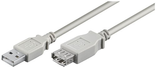 Wentronic Przedłużenie USB 2.0 A Male  A Female, beżowy, różnych długościach, 30 cm
