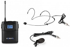 Vonyx Mikrofon nagłowny lavalier + bodypack Vonyx WM60B 179.266