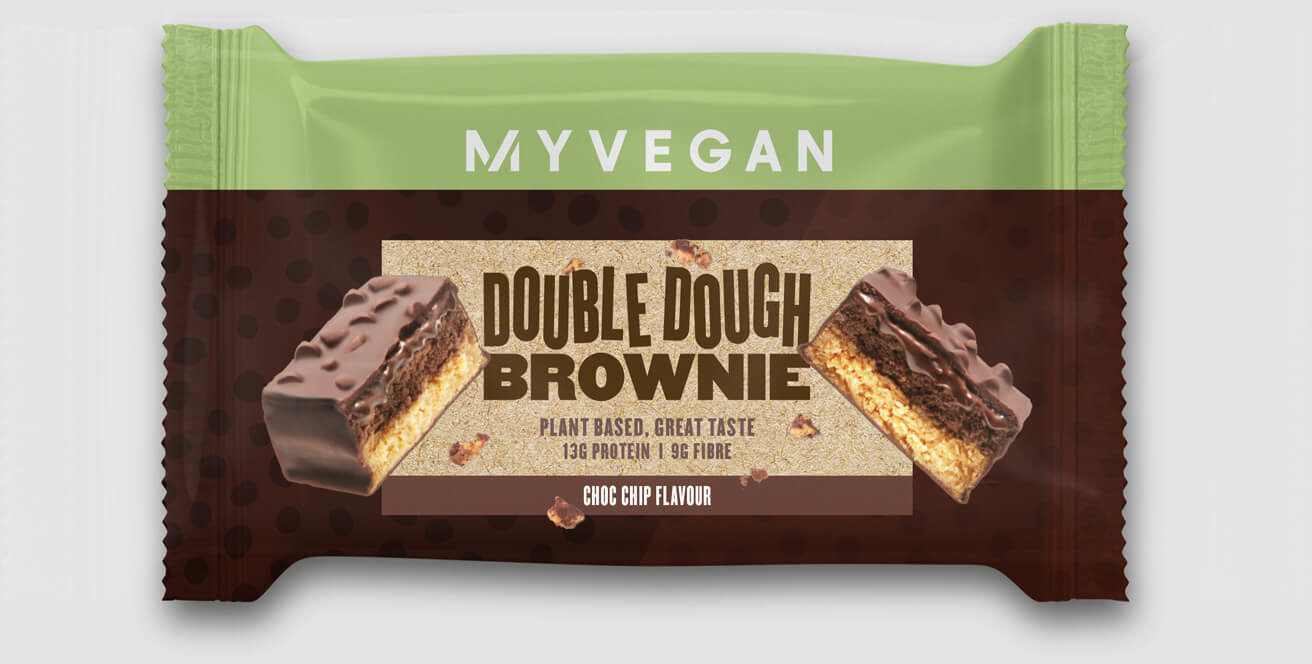 Myvegan Vegan Double Dough Brownie - 60g - Chocolate Chip