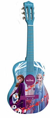 Disney Frozen Lexibook Disney Frozen Elsa gitara akustyczna, mediator i pasek do gitary w zestawie, 6 nylonowych sznurków, instrukcja edukacyjna w zestawie, niebieski, K2000FZ K2000FZ