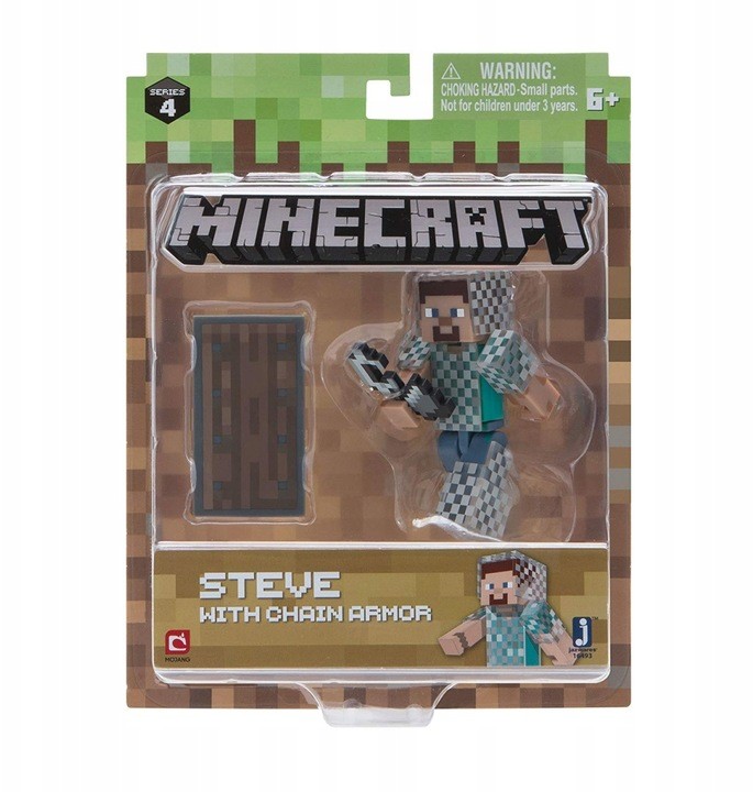Tm Toys Minecraft Seria 4 Steve w zbroi z łańcucha
