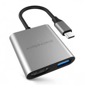 WejÅ›cie USB HyperDrive USB-C/4K HDMI USB 3.0 USB-C HY-HD259A-GRAY) Szary