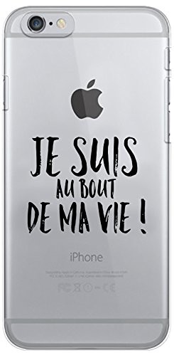 Moxie Girlz miękkie etui ochronne do iPhone 6, motyw Ich bin AU BOUT DE Mein Leben czarny WORDINGIP6AUBOUT