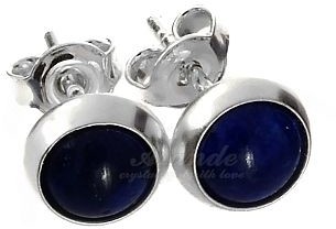 Arande LAPIS LAZULI SREBRO ELEGANCKIE KOLCZYKI SZTYFT 7MM