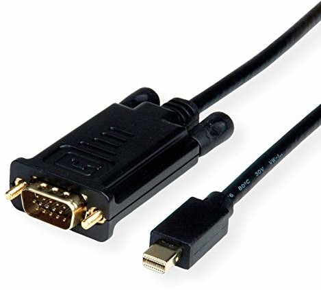 Roline Kabel Mini DisplayPort-VGA, Mini DP ST - VGA ST, czarny, 1,5 m