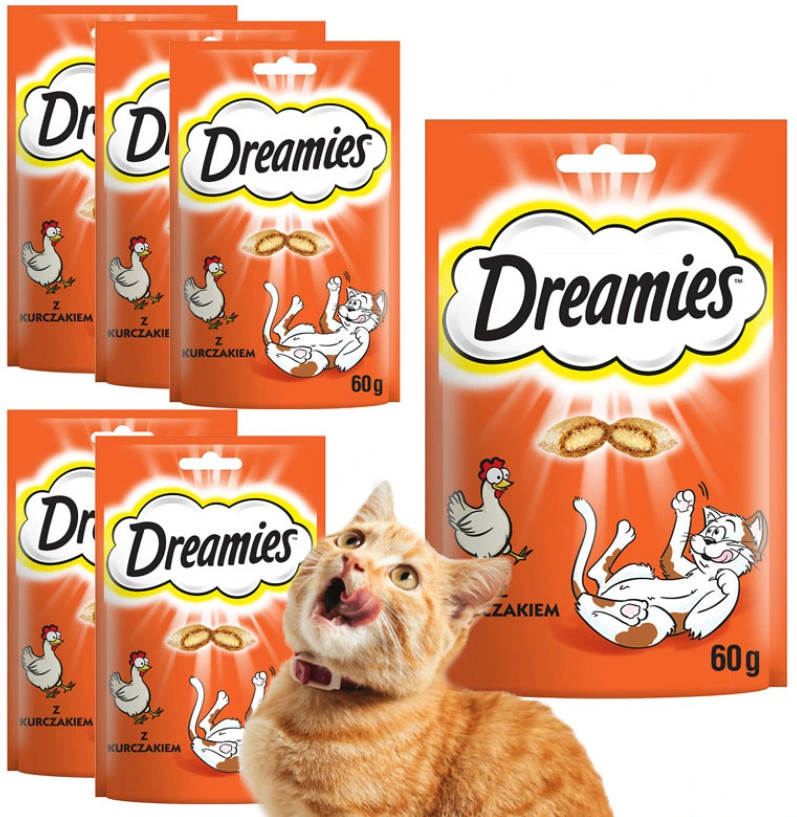 Dreamies Przysmak Dla Kota Z Kurczakiem 6 X 60G