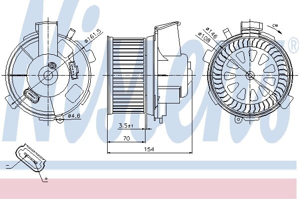 NISSENS Wentylator wnętrza NISSENS 87021