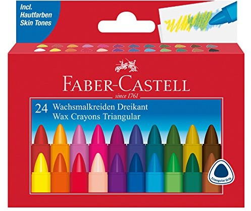 Zdjęcia - Półka łazienkowa Faber-Castell Kredki świecowe trójkątne 24kol opakowanie kartonowe 120024 