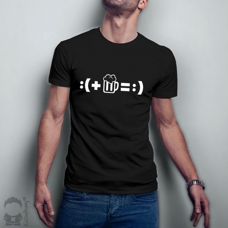 Happy beer - damska lub męska koszulka z nadrukiem