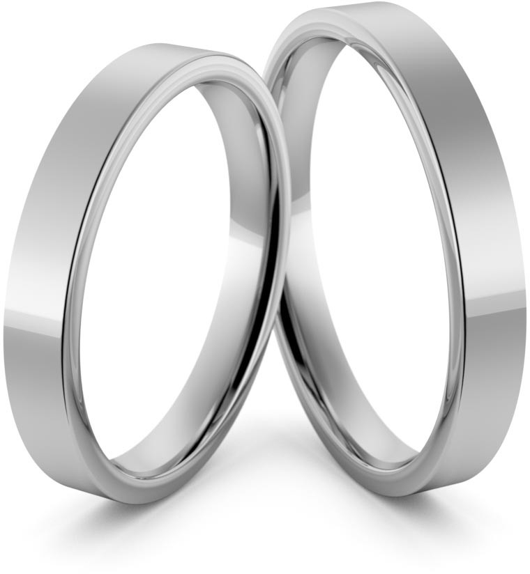 Eminence Obrączki ślubne palladowe klasyczne płaskie 3 mm - Pd-2 Pd-2-1