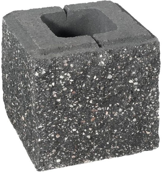 ZIEL-BRUK Pustak ścienno-cokołowy pół TRZYSTRONNIE ŁUPANY 20x19,5x19cm ZIEL-BRUK