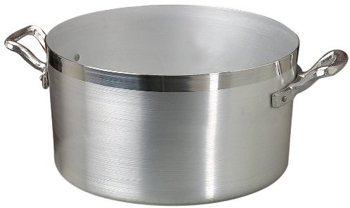 Pentole Rondel pentole agnelli wysoka wykonana z aluminium bltf, z 2 uchwytami ze stali nierdzewnej, srebrny, 10 litrów 16060200