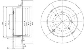 Delphi Tarcza hamulcowa BG3400