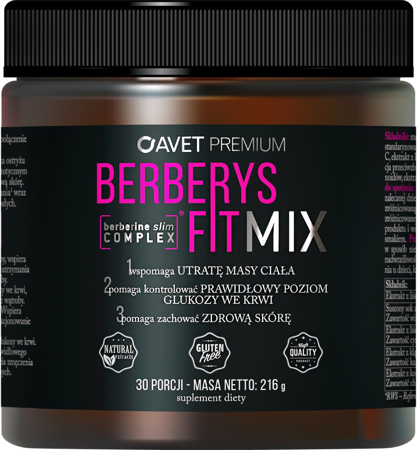 Berberys Fit Mix suplement diety, 216 g