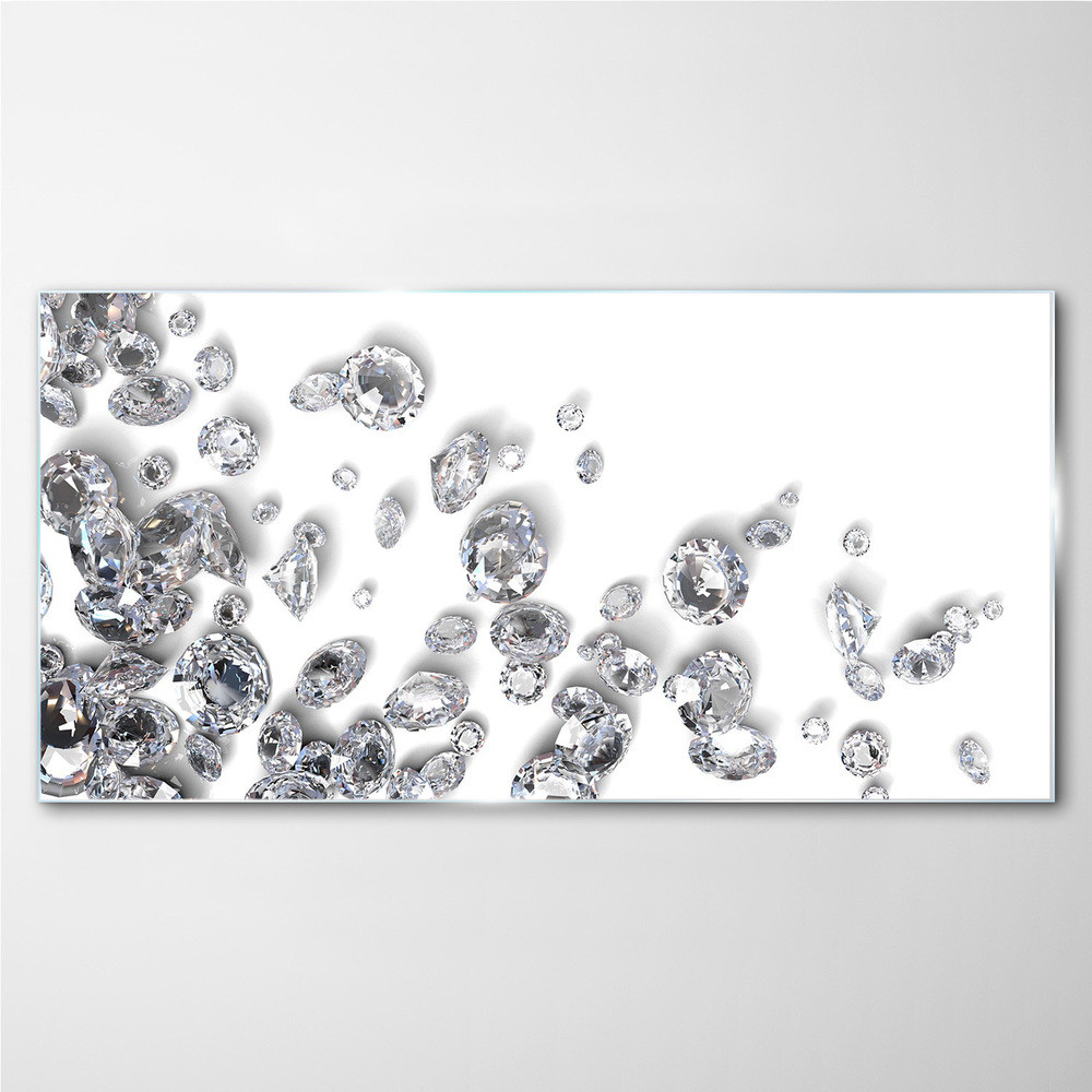 PL Coloray Obraz Szklany kamienie szlachetne diamenty 100x50cm