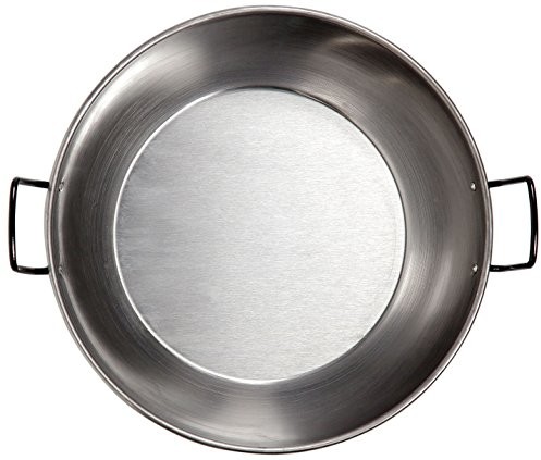 La Valenciana La valenciana patelnia do pieczenia, polerowanej stali nierdzewnej, 18 cm, z 2 uchwytami, czarna, czarny, 30 cm B00TSAF0A8