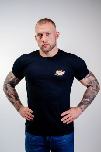 Furia Koszulka męska czarna złote logo