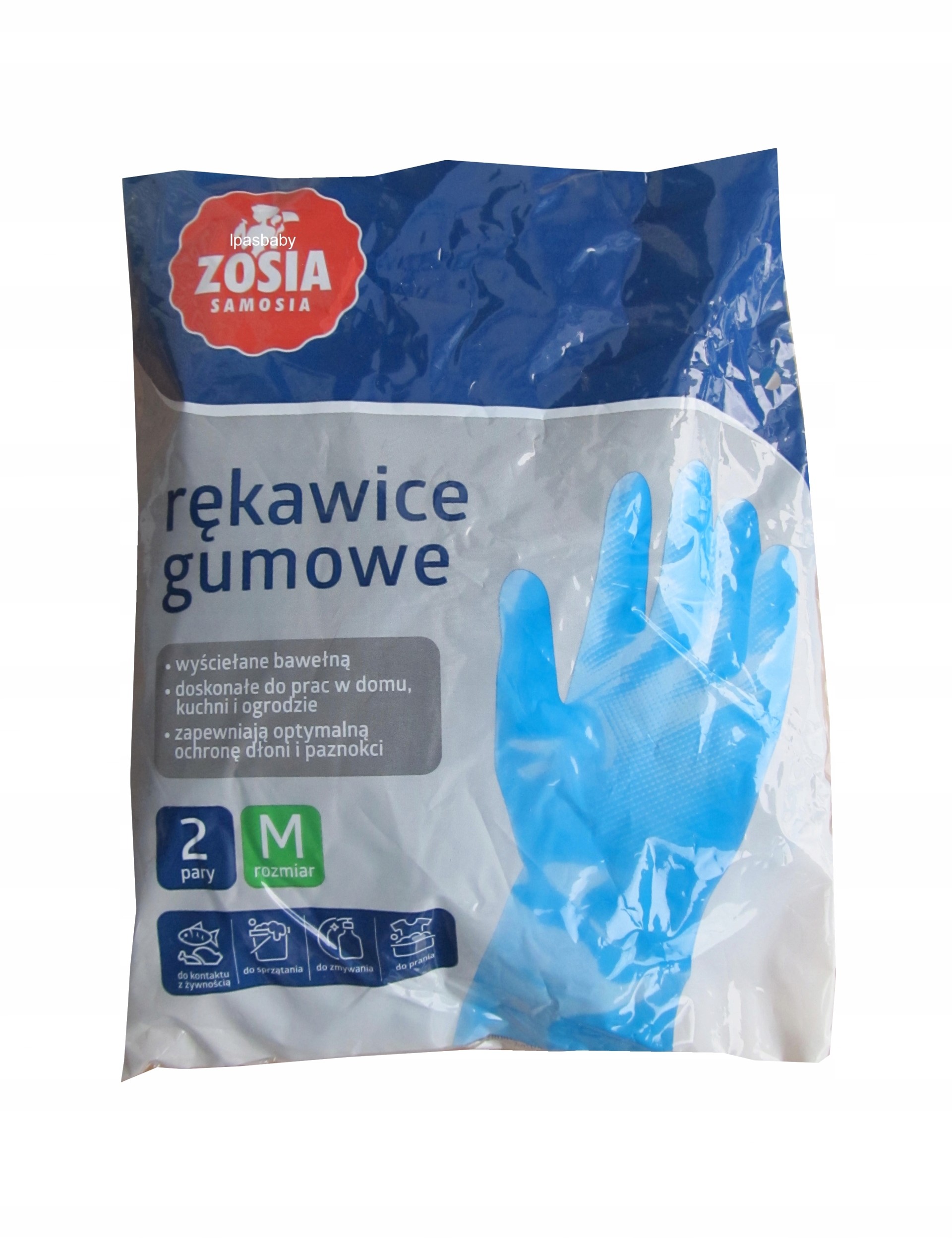 Zosia Samosia rękawice gumowe 2 pary r.L