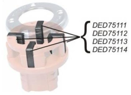DEDRA Zestaw noży DED75114 do głowicy gwintującej 1 1/4 cala 4 sztuki)