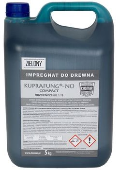 CHEMAR KUPRAFUNG NO Compact impregnat do drewna konstrukcyjnego i więźby dachowej do ochrony przed grzybem i owadami Zielony KONCENTRAT 1:13) 5kg KUPRAFUNG NO Compact