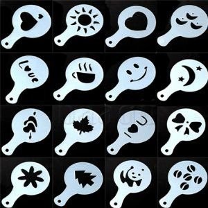 Gift World Gift World, Szablony do dekoracji kawy, zestaw, 16 szt.