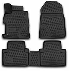 Element Dywaniki gumowe 3D element dopasowane dywaniki podłogowe Honda Civic 4D 2012-2015 limuzyna 4-częściowy EXP.CARHND00011