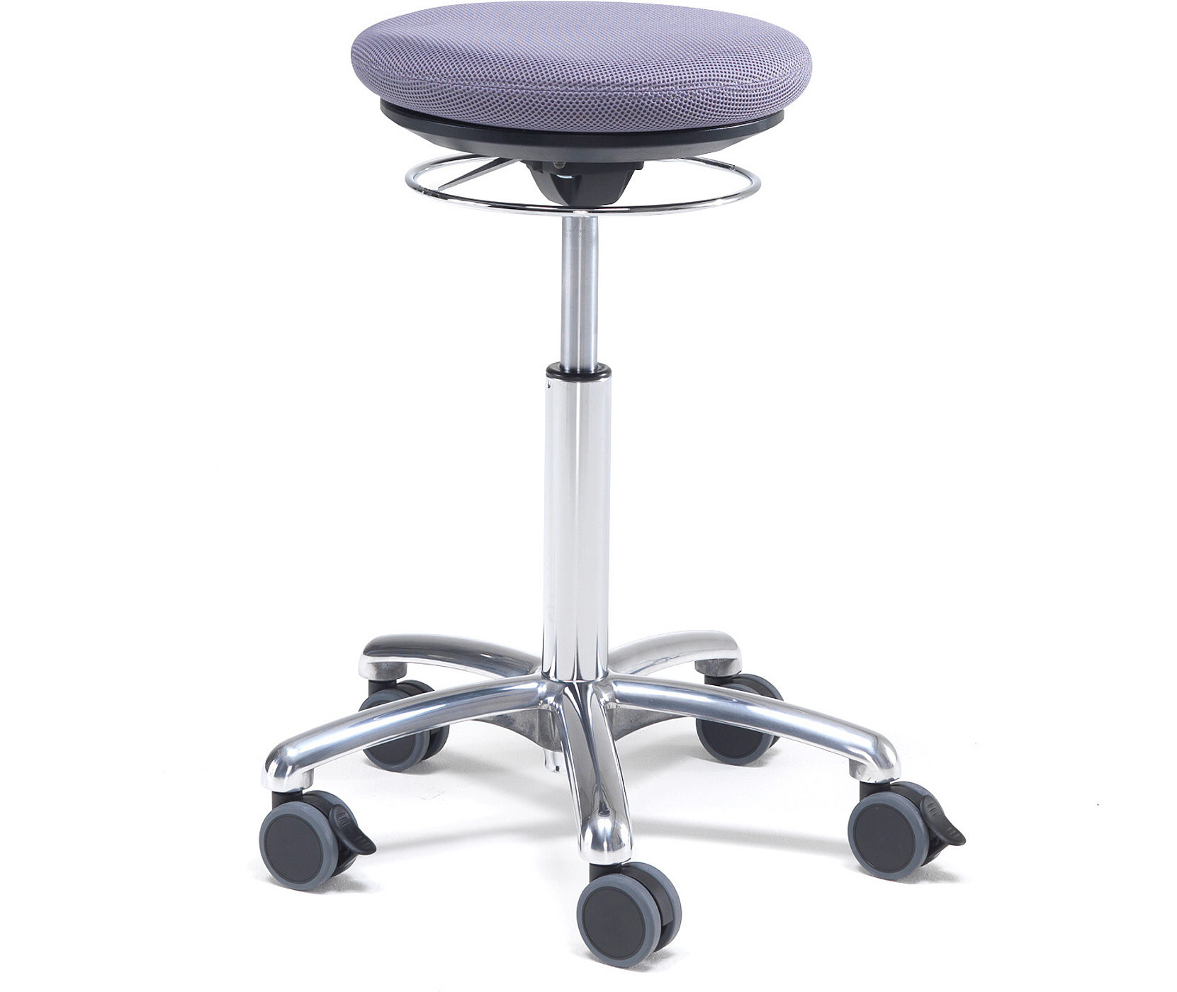 AJ Stołek PILATES BRISTOL tapicerowany szarą tkaniną 234632