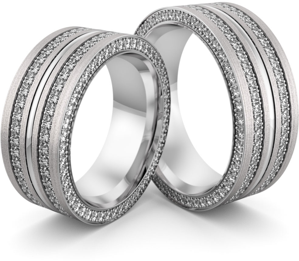 Eminence Obrączka srebrna męska masywna z cyrkoniami - wzór Ag-505 Ag-505