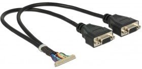 Delock Kabel połączeniowy 40 Pin 1,25 MM > 2 X VGA 84710
